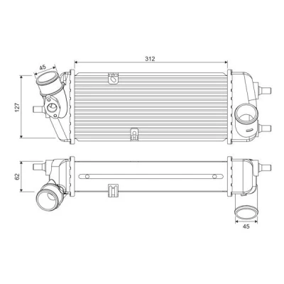 Bilde av VALEO 818383 Ladeluftkjøler Aluminium uten sensor