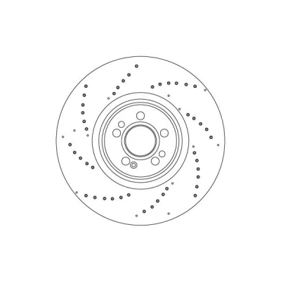 Bilde av TRW Bremseskive MERCEDES BENZ: GLE 375mm 36mm 5 112mm perforert / ventilert spraylakkert høy karbon DF4598S Bremseskiver, Skivebremser