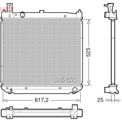 Bilde av DENSO DRM50141 Radiator 525 645 25 TOYOTA: HIACE 4 Bus, Kasten