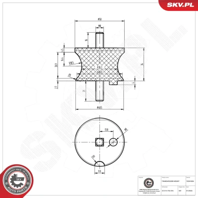 Bilde av Lagring, automatikk, Foran Esen skv 75SKV804 bmw OE 22 31 6 753 316, 771 220, 799 330