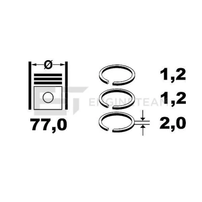 Bilde av Stempelringsett, hyundai accent iv, sedan creta, elantra v, i20 i, i30, i30 coupé, kombi, ix20, 2