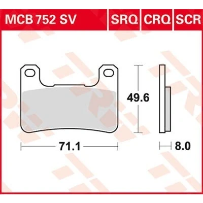 Bilde av TRW Hyper Carbon Racing MCB752CRQ Bremseklosser