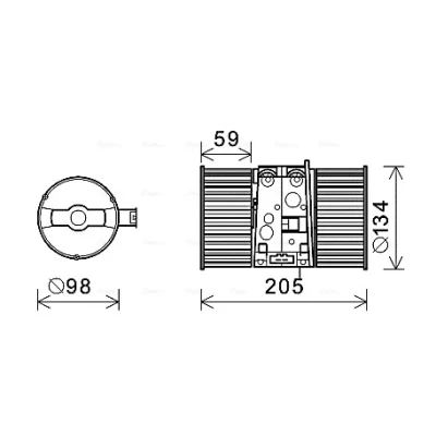 Bilde av PRASCO RT8586 Elektromotor, innendørsvifte