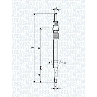 Bilde av MAGNETI MARELLI 062900078304 Glødeplugg 5V 8A M10X1 BMW: 7