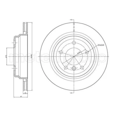 Bilde av METELLI 23 0398C Bremseskiver 298,0 20,0 5 75,0 ventilert spraylakkert BMW: Touring, Sedan