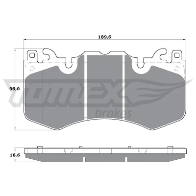 Bilde av TOMEX brakes TX 17 07 Bremseklosser framaksel klargjort for slitasjeindikator LAND ROVER: Range Rover Sport, 3, 4