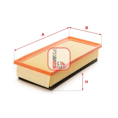 Bilde av SOFIMA S 0080 A Luftfilter 62,5 135 308 Filterinnsats ALFA ROMEO: GT, 147