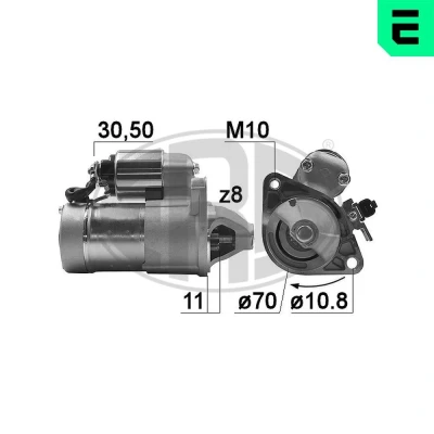 Bilde av ERA 220197A Starter 12 1,2 8 NISSAN: Primera Sedan, SUNNY 3 Liftback, Hatchback