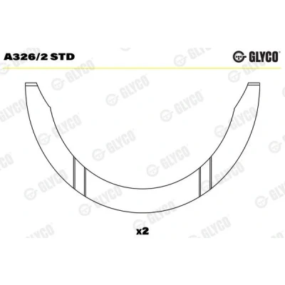 Bilde av GLYCO A326/2 STD avstandsskive, veivaksel