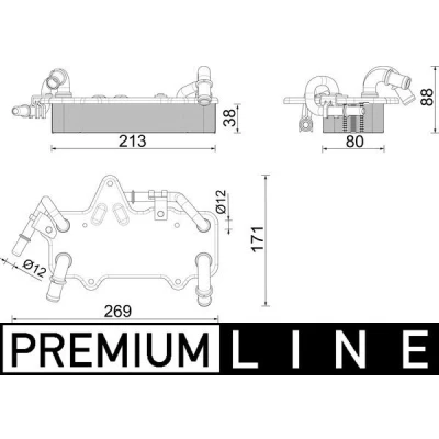 Bilde av MAHLE ORIGINAL CLC 283 000P Oljekjøler, automatikk
