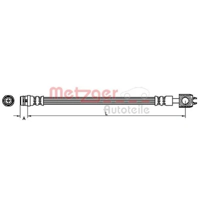 Bilde av METZGER 4116202 Bremseslange 394