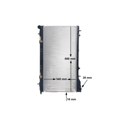 Bilde av MAHLE ORIGINAL CR 1561 000S Radiator 688 340 16 Automatisk girkasse Kjøleribber loddet SUBARU: Forester I