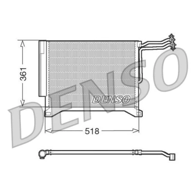Bilde av DENSO DCN05100 Kondensator med tørker 518x361x16 R 134a 518 MINI: Hatchback
