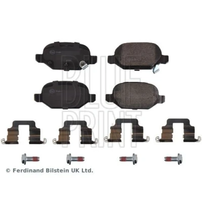 Bilde av BLUE PRINT ADBP420054 Bremseklosser bakaksel med akustisk slitasjevarsel tilleggsmateriale FIAT: 500 Hatchback, Panda III Hatchback