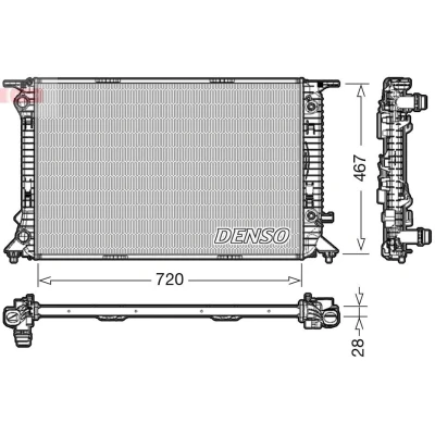 Bilde av DENSO DRM02021 Radiator 720 467 28 AUDI: A5 B8 Coupé, A4 Avant