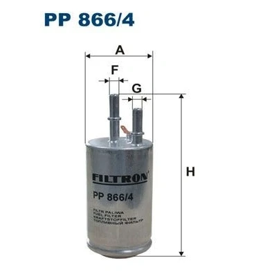 Bilde av FILTRON PP 866/4 Drivstoffilter ledningsfilter 8 VOLVO: V70 3, V60 I, XC70 II Stasjonsvogn