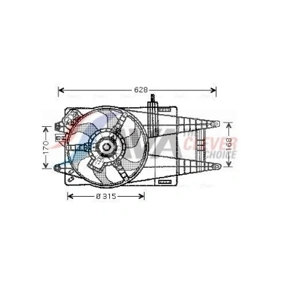 Bilde av AVA COOLING SYSTEMS FT7524 Kjølevifte 315mm 12V 160W