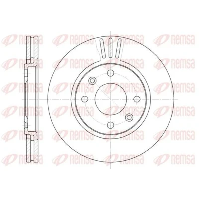 Bilde av REMSA 6449.10 Bremseskiver framaksel 260, 260 24 4 ventilert PEUGEOT: 406 Sedan, Stasjonsvogn