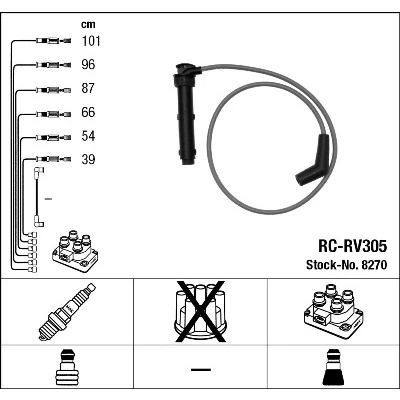 Bilde av NGK 8270 Pluggledninger 6