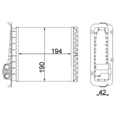 Bilde av MAHLE ORIGINAL AH 106 000S Varmeveksler VOLVO: 850 Stasjonsvogn, V70 I, S70