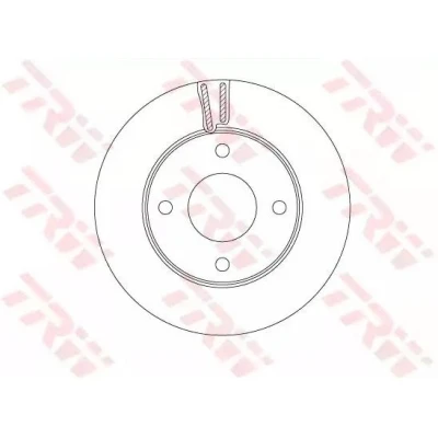Bilde av TRW DF6417 Bremseskiver 257 26 4 114,3 ventilert spraylakkert NISSAN: NV200 / Evalia Minibuss, Varebil Stasjonsvogn