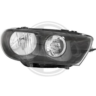 Bilde av DIEDERICHS 2251980 Frontlykter høyre H7/H7 Halogen for høyrekjøring med motor høydejustering hovedlys VOLKSWAGEN: Scirocco III