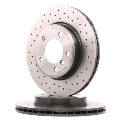 Bilde av BREMBO XTRA LINE 09.7701.1X Bremseskiver 300 22 5 perforert / ventilert belagt høy karbon med skruer BMW: 3 Coupé, Cabrio, Touring