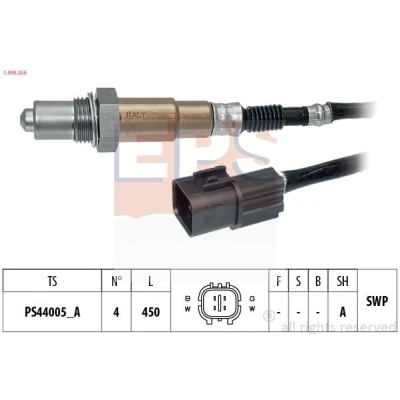 Bilde av EPS 1.998.256 Lambdasonde Made in Italy OE Equivalent oppvarmet, planarsonde, forsmurt gjenge HYUNDAI: i10 I
