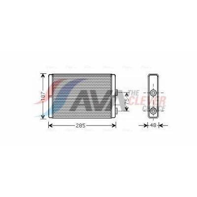 Bilde av AVA COOLING SYSTEMS FT6325 Varmeveksler med rør PEUGEOT: 807 MPV