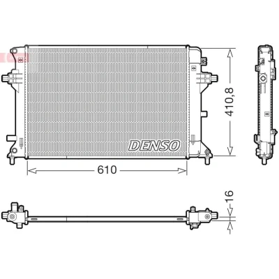 Bilde av DENSO DRM41038 Radiator 610mm 411mm 16mm