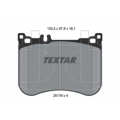 Bilde av TEXTAR 2517901 Bremseklosser klargjort for slitasjeindikator MERCEDES BENZ: E Klasse Sedan, SL Cabrio, S Sedan