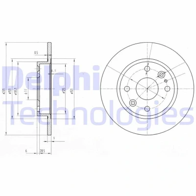 Bilde av DELPHI BG2803 Bremseskiver 231 9 4 fullt ut oljet ubehandlet uten hjullager, ABS sensorring MAZDA: MX 5 I, 323 C IV Hatchback
