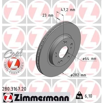 Bilde av Bremseskive, Framaksel, honda civic hatchback vii, cr v ii, stream, 45251 S7A N10, SCA E00, SMC N11
