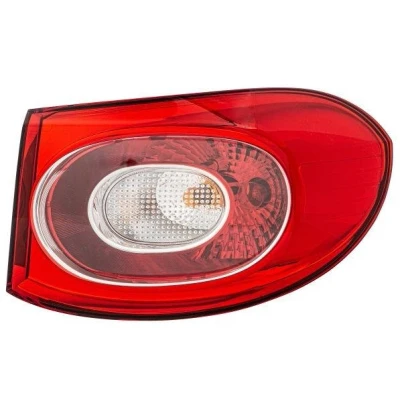 Bilde av HELLA 2SD 009 691 101 Baklykter høyre ytre del P21W, WY21W 12 hvit/rød med lyspære pæreholder VOLKSWAGEN: Tiguan I