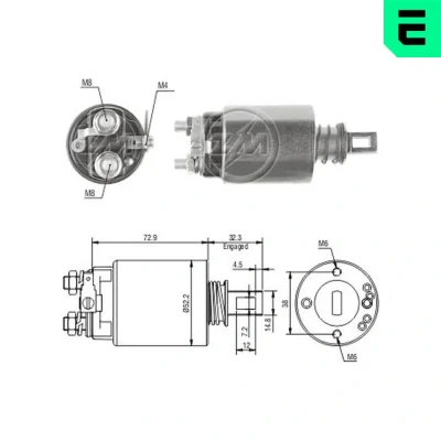 Bilde av Magnetbryter, starter, nissan pick up, urvan buss, skåp, 23343 61504, G7001, T3470, 5 81151 029 0, 8 11530 018 0