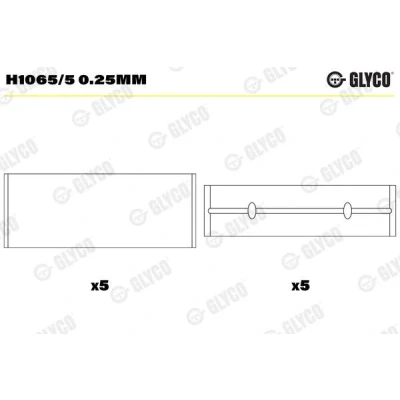 Bilde av GLYCO H1065/5 0.25mm Veivaksellager