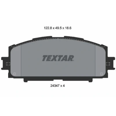 Bilde av TEXTAR 2434701 Bremseklosser ikke klargjort for slitasjeindikator TOYOTA: Corolla X Sedan