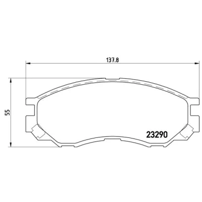 Bilde av BREMBO P 54 020 Bremseklosser med akustisk slitasjevarsel uten tilbehør MITSUBISHI: L200 III Pick up