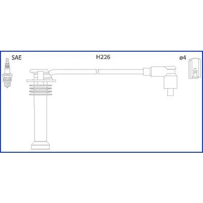 Bilde av HITACHI 134672 Pluggledninger FORD: Focus Mk1 Hatchback, MONDEO 2, Stasjonsvogn