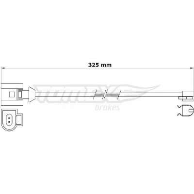 Bilde av TOMEX brakes TX 31 26 Bremsebeleggslitasje framaksel VOLKSWAGEN: Touareg II