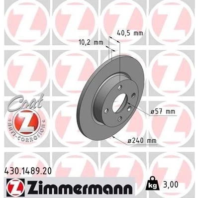 Bilde av Bremseskive, Bakaksel, opel corsa c, tigra twintop, vauxhall mk ii, 569 112, 9196592