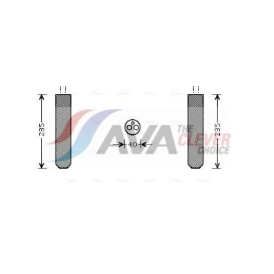 Bilde av PRASCO TOD017 Tørker Aluminium MAZDA: 2 Hatchback, MITSUBISHI: ASX SUV, OUTLANDER 3