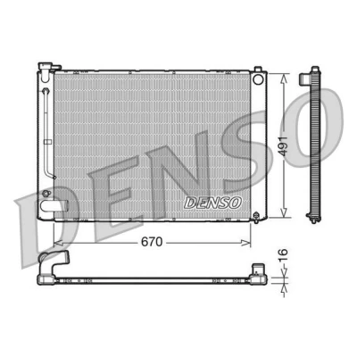 Bilde av DENSO DRM50055 Radiator Aluminium 670 491 16 LEXUS: RX II