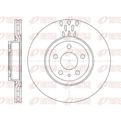 Bilde av REMSA 6316.10 Bremseskiver framaksel 284, 284 22 5 ventilert FIAT: Doblo II Varebil / Stasjonsvogn, ALFA ROMEO: 156 Sportwagon