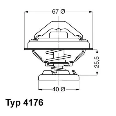 Bilde av WAHLER 4176.85D Termostat 85 med tetning uten kapsling MERCEDES BENZ: E Klasse T modell, W124 Stasjonsvogn, Sedan