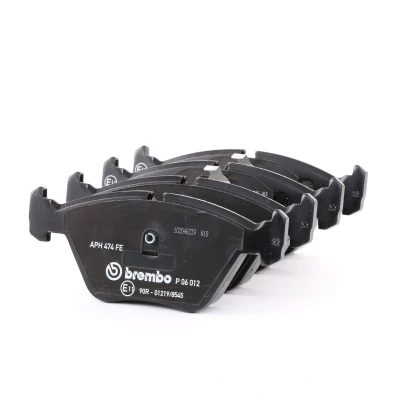 Bilde av BREMBO P 06 012 Bremseklosser klargjort for slitasjeindikator med kolbleklips uten tilbehør BMW: 5 Sedan, 7, Touring