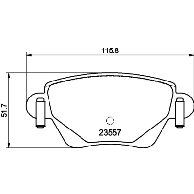 Bilde av HELLA 8DB 355 009 081 Bremseklosser ikke klargjort for slitasjeindikator med bremsecaliperskruer FORD: MONDEO 3 Kombi, 3, Stufenheck