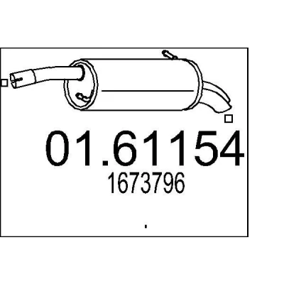 Bilde av MTS 01.61154 Sluttlyddemper 950 FORD: FIESTA 6