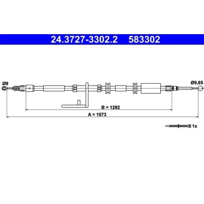 Bilde av Kabel, parkeringsbremse, Høyre bak, land rover freelander 2, 2 van, LR001031, LR007496