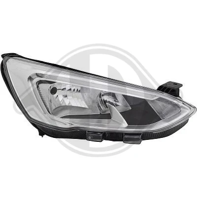 Bilde av DIEDERICHS 1530980 Frontlykter høyre LED, H7/H1 med kjørelys (LED) elektromotor